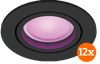 Philips Hue Centura Recessed Spot Light White and Color - Round -  Black - 12-pack