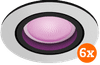 Philips Hue Centura Recessed Spot Light White and Color - Round -  Aluminum- 6-pack