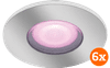 Philips Hue Xamento Bathroom Recessed Spot Light White and Color Chrome - Round - 6-pack
