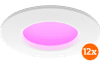 Philips Hue Recessed Spot Light Slim 12-pack - White and Color - 90mm - White