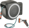 GARDENA Wall Hose Box 35 RollUp XL White + Premium Spray Nozzle