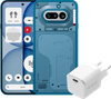 Nothing Phone (4a) 256GB Blau 5G + BlueBuilt Ladegerät mit USB-C-Port 45 W Weiß