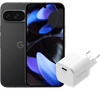 Google Pixel 9 256GB Schwarz 5G + BlueBuilt Ladegerät 30 W Weiß