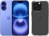 Apple iPhone 16 128GB Blue + BlueBuilt Protective Back Cover Transparent