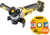 DeWalt DCG405NT-XJ (ohne Akku) + DeWalt Trennscheibe INOX 125 x 1 x 22,2 mm 10 Stück