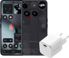 Nothing Phone (3) 256GB Schwarz 5G + BlueBuilt Ladegerät mit USB-C-Port 45 W Weiß