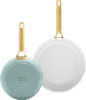 GreenPan Padova Reserve 20cm + 26cm Frying Pan Set Smokey Blue