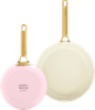 GreenPan Padova Reserve 20cm + 26cm Frying Pan Set Blush Pink