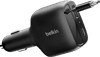 Belkin Power Delivery and Quick Charge Car Charger with 2 USB Ports and USB-C Cable 75W