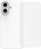 BlueBuilt Backcover iPhone 16 Weiß + Panzerglas