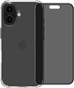 BlueBuilt Protective Backcover iPhone 16 Transparent + Blickschutz Panzerglas