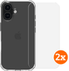 BlueBuilt Protective Backcover iPhone 16 Transparent + Panzerglas Doppelpack