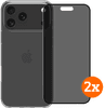 BlueBuilt Backcover iPhone 17 Pro Max Transparent + Privacy Displayschutz Doppelpack