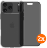 BlueBuilt Protective Cover MagSafe iPhone 17 Pro Max Transparent + Privacy Protector Doppelpack