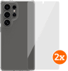 BlueBuilt Protective Cover Samsung Galaxy S25 Ultra Transparent + Displayschutz Doppelpack