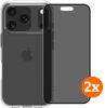 BlueBuilt Protective Cover iPhone 17 Pro Transparent + Privacy Displayschutz Doppelpack