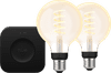 Philips Hue Filament White Ambiance Globe Doppelpack + Bridge Pro