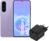 Samsung Galaxy A57 256GB Purple 5G + BlueBuilt Charger with USB-C Port 45W Black