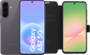 Samsung Galaxy A57 128GB Grau 5G + BlueBuilt Book Case Schwarz