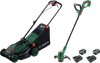 Bosch Rotak 18V2-38 + Bosch Easygrasscut 18 + Bosch Starterset 18V 4,0 Ah (2x)