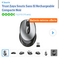 Trust Zaya Rechargeable Wireless Compact Mouse Black (Image 1 of 1)