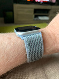Apple Watch 42/44/45mm Nylon Sport Loop Nike Watch Strap Obsidian Mist (Image 1 of 2)