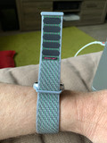 Apple Watch 42/44/45mm Nylon Sport Loop Nike Watch Strap Obsidian Mist (Image 2 of 2)