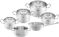Fissler Original-Profi Collection Topfset mit Glasdeckeln 6-teilig + Soßentopf + Dampfeinsatz