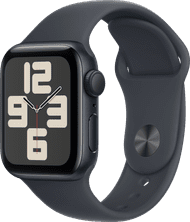 Apple Watch SE 2024 40 mm Mitternacht Sportarmband S/M
