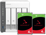 QNAP TS-433-4G + Seagate Ironwolf 8TB (2 x 4TB)