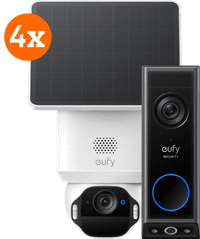 eufy SoloCam E42 4er-Pack + Video Doorbell E340