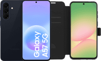 Samsung Galaxy A57 128GB Dunkelblau 5G + BlueBuilt Book Case Schwarz