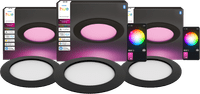 Philips Hue Slim Recessed Spotlight 3-Pack - White and Color - 170mm - Black