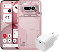 Nothing Phone (4a) 256GB Rosa 5G + BlueBuilt Ladegerät mit USB-C-Port 45 W Weiß