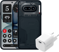 Nothing Phone (4a) 256GB Schwarz 5G + BlueBuilt Ladegerät mit USB-C-Port 45 W Weiß