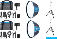 Nanlite Forza 60B II LED Bi-Color Dual Kit (with light stand and softbox)