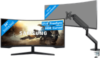 Samsung Odyssey G5 LC34G55TWWPXEN Curved + BlueBuilt Monitorhalterung für 1 Ultrawide-Monitor