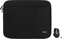 BlueBuilt Laptophülle Breite 41 cm 17 Zoll M Schwarz + Maximus Maus