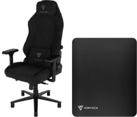 Vortech Prestige Plus Gaming Chair Black + Vortech Floor Mat Black