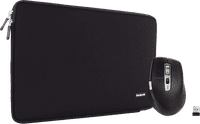 BlueBuilt Laptophülle für Apple MacBook Pro 16 Zoll Schwarz + BlueBuilt Maximus Kabellose Ergonomische Bluetooth-Maus