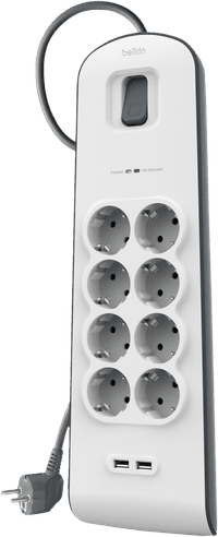 Belkin Surge Protector 8 Steckdosen 2 Meter 2x USB