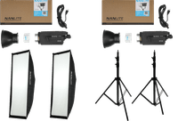 Nanlite FS300B LED Bi-Color Dual Kit (with light stand and softbox)