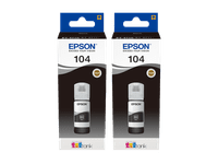 Epson 104 Ink Bottles Black Duo Pack