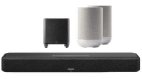 Denon Home Soundbar 550 + Denon Home Subwoofer + Denon Home 200 Silber (2x)