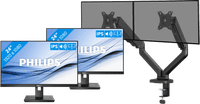 Philips 242B1G/00 Doppelpack + BlueBuilt Monitorhalterung Mechanische Feder für 2 Monitore