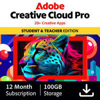 Adobe Creative Cloud Pro Student/Teacher 1 Year - Digital
