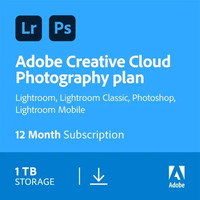 Adobe Creative Cloud Photography Plan 1 Jahr + 1 TB Cloud-Speicher - Digital