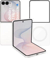 Samsung Galaxy Z Flip 8 256GB White 5G + Samsung Back Cover with Magnet Transparent