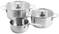 KitchenAid Stainless Steel Topfset 3-teilig