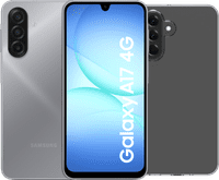 Samsung Galaxy A17 128GB Grau 4G + BlueBuilt Backcover Transparent
